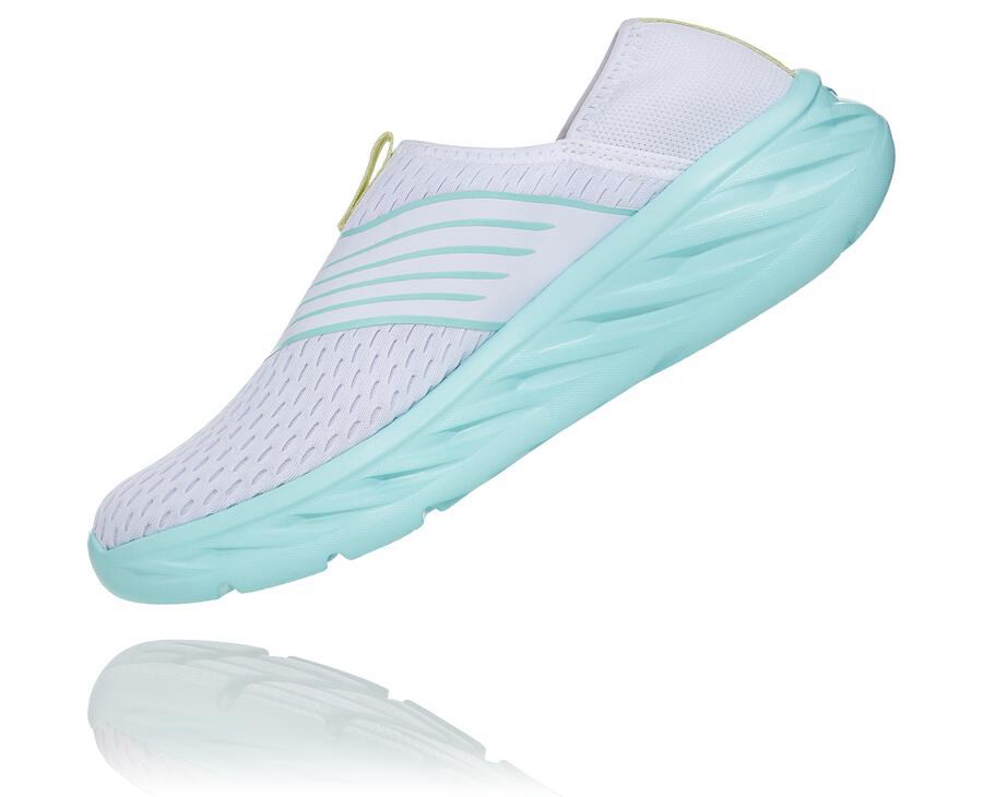 Sandalias Hoka One One Mujer Blancos/Azules - Ora Recovery - CWFT36895